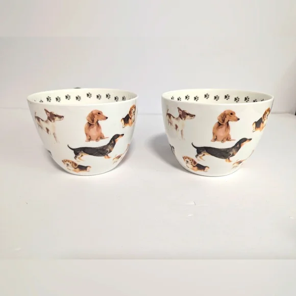 Portobello Bone China The Dog Loves Me Best Jumbo Mug Set - Picture 2 of 6